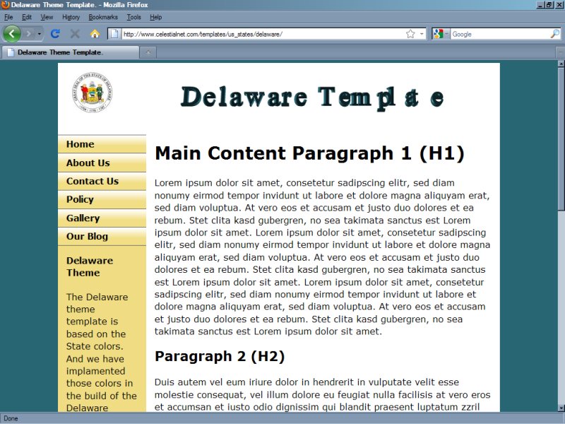 Delaware Theme Template Delaware Theme Template